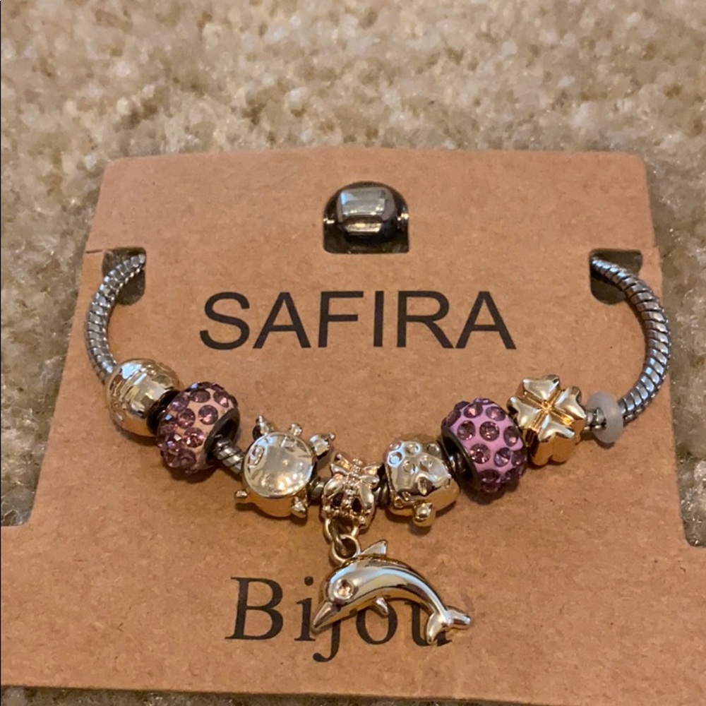 Purple and gold bracelet